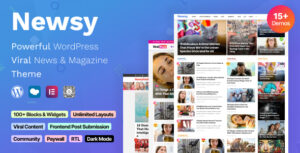 Newsy – Viral News & Magazine WordPress Theme